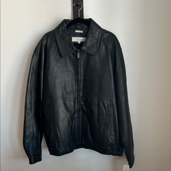 Perry Ellis Other - Perry Ellis Black Leather Jacket